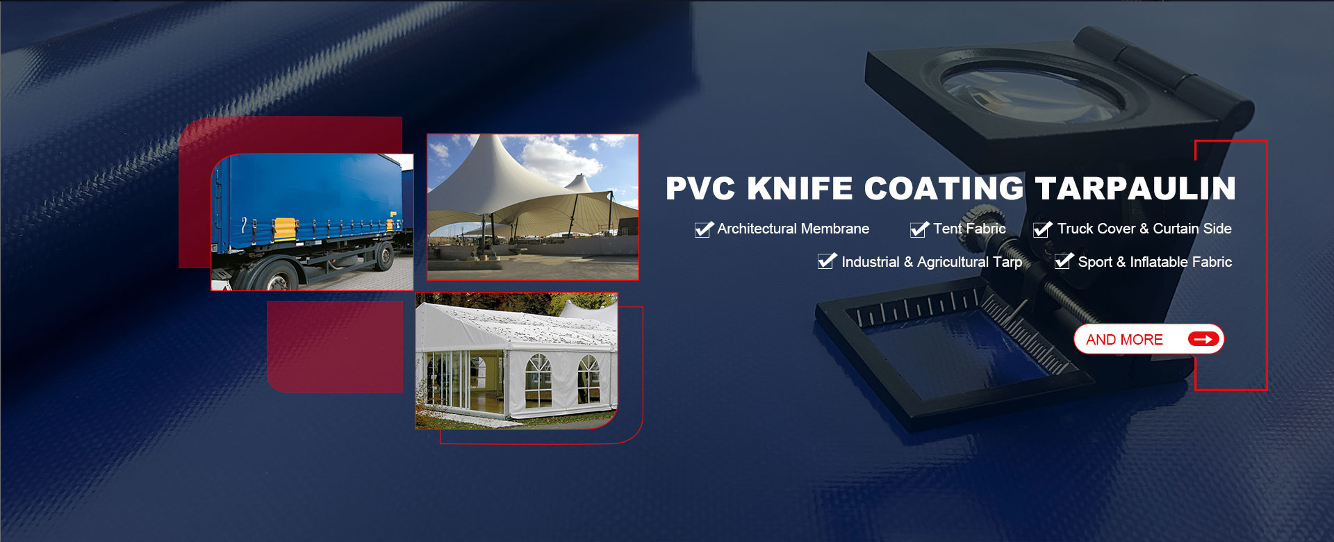 Lona de revestimento de faca de PVC da China